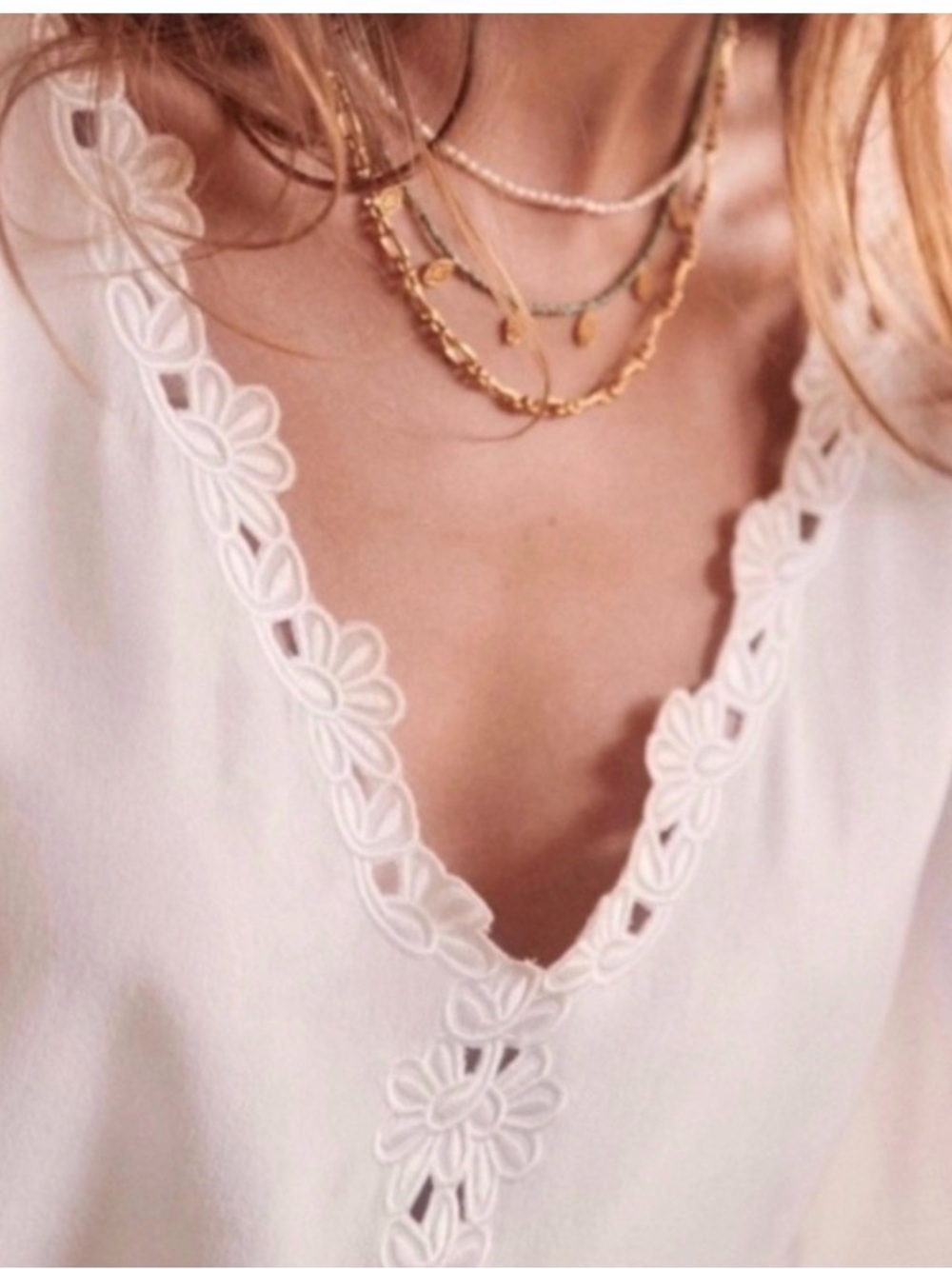 Sezane Ilonie Blouse in Ecru - Picture 3 of 11